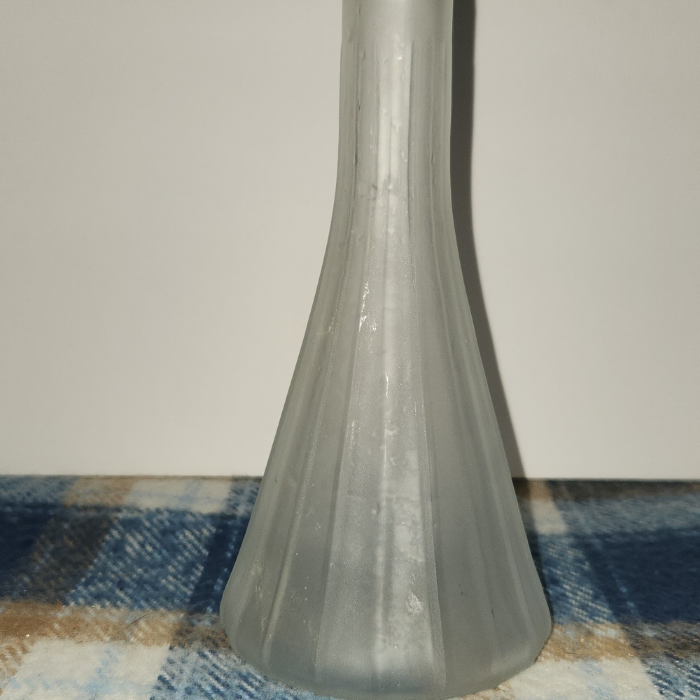 Frosted Glass Bottle With Stopper.